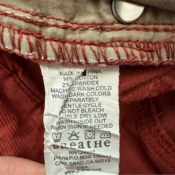 Prana Pants Womens Size 32W x 32L Corduroy Straight Leg - Picture 11 of 14